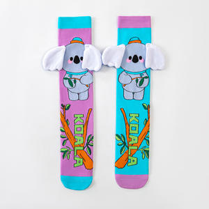 Хит продаж: Детские носки средней длины, осенняя новинка 2025 года, 3D мультяшные носки выше колена для малышей, длинные разноцветные носки - Product Image 6
