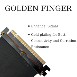 KBQCONN Großhandel PCIE 3.0 16x Hochgeschwindigkeits-Flexibles Verlängerungskabel Kartenadapter (180 Grad Winkel Schwarz) - Product Image 3