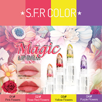 Rouge à lèvres solide à changement de couleur magique produits de beauté de maquillage cosmétique 3.5g 0.12 oz rouge à lèvres de fleurs séchées imperméable à l'eau longue durée