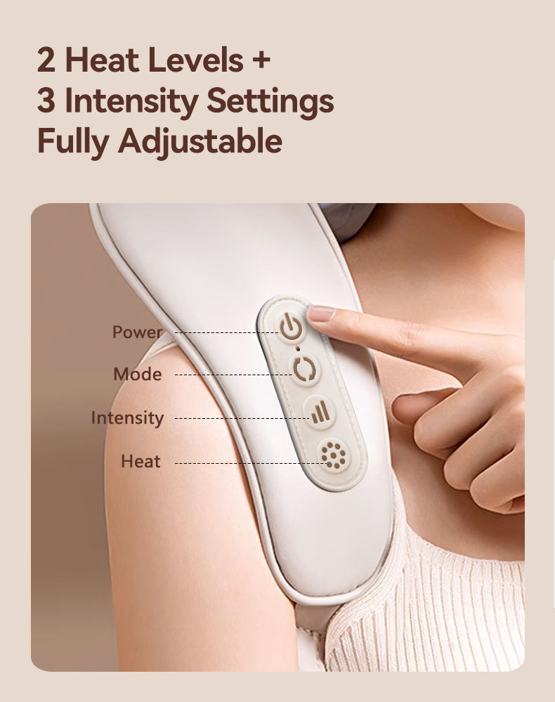 ORANGLES Darius Factory Wireless Shiatsu Neck & Shoulder Massager | 6D Kneading with Heating Function, 2000mAh Battery, 3 Modes, Adjustable Straps, OEM/ODM Customizable – Comfortable Home & Travel Body Massager (Qatar) - elegant presentation - exhibiting components - Image 6 of 6 | ideal for home | Discount on Darius Factory Wireless Shiatsu Neck & Shoulder Massager | 6D Kneading with Heating Function, 2000mAh Battery, 3 Modes, Adjustable Straps, OEM/ODM Customizable – Comfortable Home & Travel Body Massager (Qatar) Virginia | Free Shipping ORANGLES