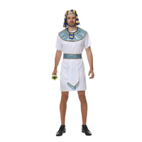 Costume de Fête Carnaval Thème Pharaon Égyptien Ancien Roi du Nil pour Homme en Matière PET, Taille Personnalisée, Impression Numérique