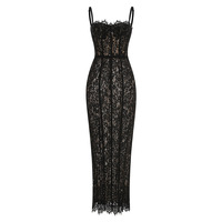 Robe longue de soirée élégante pour femmes enceintes, mode estivale haut de gamme européenne et américaine, sexy, en maille ajourée, moulante, à bretelles spaghetti