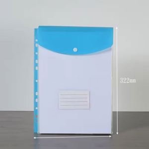 <b>A4</b> High-Capacity Loose Leaf <b>File</b> Bags with 11-Hole Binder Rings, Expandable Button and Label Pockets for School Home Office - Product Image 5