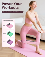 YWTB 2025 Penjualan Terlaris Bola Yoga Gym Pita Peregangan Kain Resistance Band Lingkaran Ajaib Yoga Pilates Ring Set Perlengkapan Kebugaran