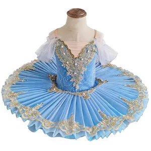 Stage Performance Velour Party Lovely Pots Kids Ballet Skirt Girls Dance Costumes Dress Tutu