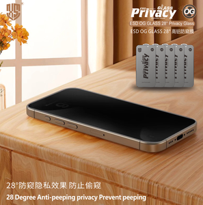 Verre ESD OG 28 °   Protection d'écran en verre trempé haute qualité 0,3 mm pour Samsung S26 Ultra, S26+, S25 Ultra, S25 FE, S24 Ultra, S24 FE, S23 FE, S22, S21 - Product Image 2
