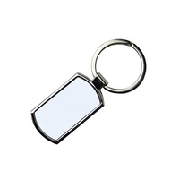 Hot Selling Promotion Custom ized Design DIY Schlüssel ring Sublimation Blank Metall Rechteck Schlüssel bund