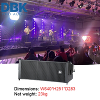DBK Dual 8 pulgadas Line Array Speaker LA System Audio profesional Double 8 pulgadas Powered Line Array Speaker para concierto de escenario