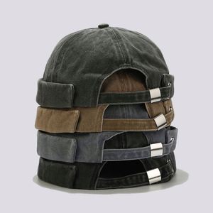 Casquette Melon Vintage Hip-Hop Vierge en Gros, Personnalisable avec Broderie et Impression de Logo, Chapeau Souple sans Visière Réglable - Product Image 3