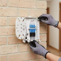 Boîtier terminal fibre optique 4 cœurs FTTH pour distribution de câbles structurés réseau SOHO