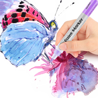 Ensemble de stylos de peinture à base d'eau de haute qualité 8 couleurs stylo marqueur acrylique pour tissu bois DlY peinture
