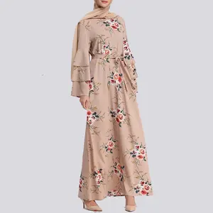 Printed floral Abaya for everyday wear Hijab Islamic Dress long modest islamic abaya casual Muslim dress