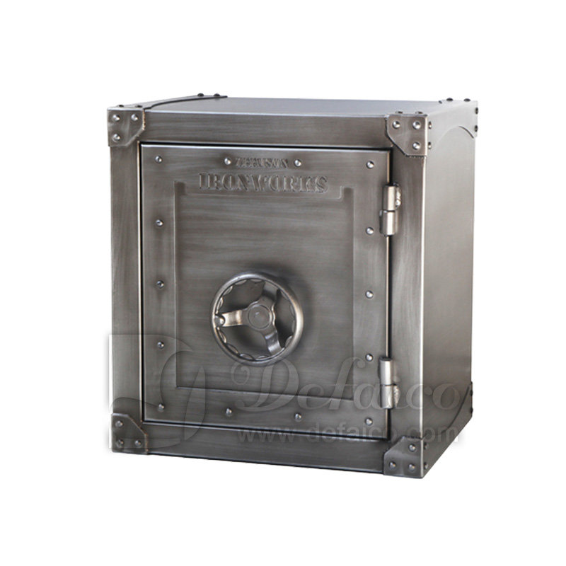 Промышленный боковой столик с полкой для хранения, легкая сборка, металлический внешний вид, акцентная мебель с железной рамой