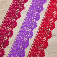 Dentelle brodée en fibre de lait, garniture en dentelle guipure pour vêtements, garniture en dentelle colorée