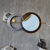 146x73cm mit LED-Nachtlicht Hintergrundbeleuchtung Fabrikpreis Luxus Haus Wohnzimmer Schlafzimmer Sofa Wanddekoration aus Metall Großformat Dropshipping