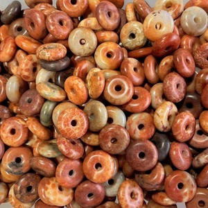 Gran venta al por mayor de piedras preciosas naturales Coral Jade Donut Espeleología <span class=keywords><strong>Naranja</strong></span> <span class=keywords><strong>Jaspe</strong></span> Caved Crystal Craft para decoración y regalo - Product Image 6