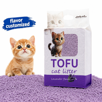 Litière pour chat en tofu sans chlore à haut rendement, faible consommation, avec pelle, pour propriétaires de chats en appartement locatif, plan de distribution régionale