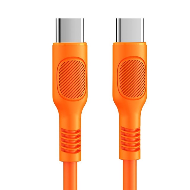 60W PD 6A Fast Charging Type-C Data Cable with Liquid Silicone Macaron USB-C to Type-c for Mobile Phone