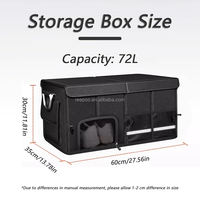 Organisateur de coffre de voiture pliable Oxford avec poche à chaussures indépendante, boîte de rangement imperméable multi-compartiments pour coffre de voiture, SUV, camion
