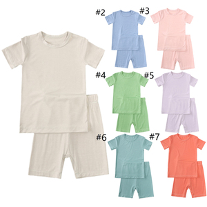 Pijamas de Verão Personalizados para Crianças em Bambu, Conjunto de Pijamas de Manga Curta para Meninos e Meninas, 2 Peças - Product Image 3
