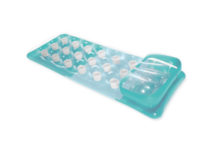 Balsa flotante <span class=keywords><strong>Intex</strong></span> 58890 con almohada, equipo de juego de agua de plástico multifuncional para sentarse y nadar en la piscina - Product Image 2
