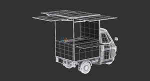 Tricycle électrique Ape approuvé CE, camion <span class=keywords><strong>de</strong></span> nourriture, chariot mobile <span class=keywords><strong>de</strong></span> vente <span class=keywords><strong>de</strong></span> hot-dogs en plein air - Product Image 4