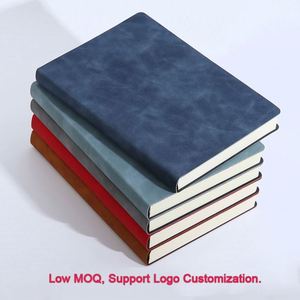 Wholesale Moonmoonpie Custom A5 Size Softcover Student Writing Notebooks School <b>Journal</b> Diary Notepad PU Leather Cover Glue - Product Image 2