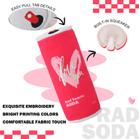 Nouveau design Jouets en peluche pour chiens en forme de canette de soda de la Saint-Valentin, jouets à mâcher interactifs couineurs pour chiots, jouets pour animaux de compagnie en forme de cœur 'Potion d'amour' pour petits chiens