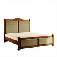Ensemble de lit plateforme solide écologique avec construction à tenons et mortaises, garantie 10 ans, lit king-size moderne pour appartement/hôtel