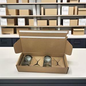 Scatola di spedizione in cartone ondulato Kraft stampata personalizzata consegna postale con specifiche in alluminio - Product Image 3