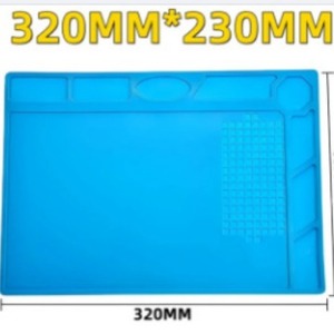 High-Density Silicone Work Mat 320x230mm Antistatic Pad For Digital Equipment Repair And Disassembly Blue Color - Product Image 4