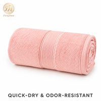 Serviette personnalisée avec logo, couleur unie, douce, absorbante, séchage rapide, pour la maison, l'hôtel, usage quotidien