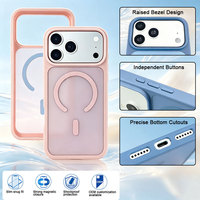 Boîtier de téléphone magnétique intégré, moulé avec précision, résistant à l'usure, en PC et TPU, antichoc, pour iPhone 16 Pro Max