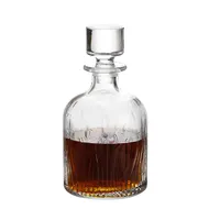 Stile Cocktail di Vetro Senza Piombo di Cristallo Pianura Piazza Bourbon Whiskey Decanter