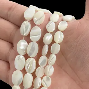 6x8mm Natural Oval Shape Shell Beads Mother of Pearl For Making Jewellery
