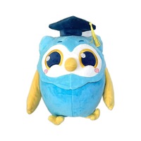 UYEAH OEM ODM Peluche Hibou Bleu Personnalisée pour Cérémonie de Remise des Diplômes, Cadeau, Personnage Hibou, Animal en Peluche Personnalisé, Jouet Doux