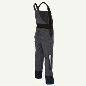 Unisex Dark Gray Polyester <b>Waterproof</b> <b>Work</b> Coveralls Adjustable Straps Reinforced Knees Abrasion Resistant Oeko-Tex Certified - Product Image 3