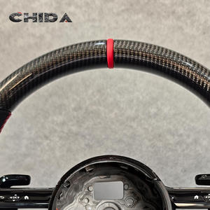 Volante de Cuero y Fibra de Carbono Personalizado con Diseño de Libélula para <span class=keywords><strong>Mercedes</strong></span> Benz W204 W205 W213 W219A45 E63 Gle Gls Amg Gt C63 G63 G65 - Product Image 3