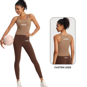 High Quality Yoga Active Wear Set New Design Hot Shorts Sports Bra Tank <b>Top</b>-Fashion Wholesale - Product Image 3