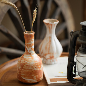 New Chinese Red White Porcelain <strong>Small</strong> <strong>Vase</strong> Jingdezhen Handmade Ceramic Flower <strong>Vase</strong> for Tea Table Living Room Home Desktop Decor - Product Image 2