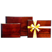 Personnalisé de luxe en bois chocolat date cadeau boîte