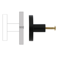 Poignées de tirage en métal poignées en laiton noir brossé poignée de porte boutons de boîte à bijoux