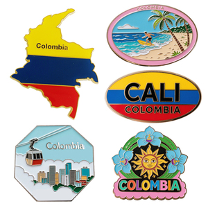 21 ans usine personnalisée colombie carte Palm Coast Motif métal aimants pour réfrigérateur Vivid Tropical Vibe repère <span class=keywords><strong>voyage</strong></span> Souvenir cadeau - Product Image 1