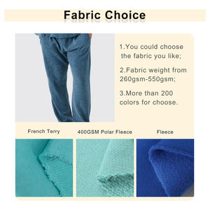 Conjuntos de chándal para jóvenes de hombre al por mayor pantalones de chándal de cintura alta con capucha bordado personalizado 100% algodón transpirable deportivo estampado de invierno - Product Image 2