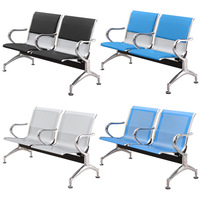 Chaise tandem au design moderne, banc d'aéroport en acier inoxydable, chaise de perfusion pour deux personnes, chaise de repos publique à siège conjoint
