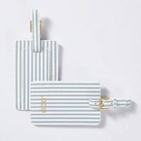 Oem/Odm Voyage Nom Id Bagages Personnalisés Mariage Etiquettes Personnalisées en Faux Cuir Pu Avec Logo Etiquette à Bagage