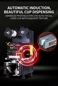 Macchina Automatica per Sigillatura Bicchieri, Sigillatrice per Bicchieri in Plastica da 90/95mm ad Alta Efficienza per Bevande - Product Image 6