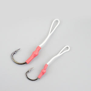 1/0 # -10/0 #   Hameçons d'assistance de jigging en acier inoxydable super résistants pour truite, basse, poisson-chat et maquereau avec ligne PE - Product Image 6
