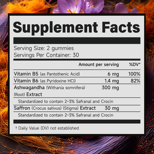 Caramelle Gommose al Zafferano Personalizzate con Ashwagandha e Vitamine, Certificate USDA COA, Vegane, Biologiche, GMP, HALAL, Non OGM, Servizio Completo - Product Image 2