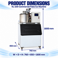 Machine à glaçons commerciale avec compresseur à moteur PLC et pompe à eau - Capacité de stockage de 500 kg, utilisation facile pour les cafétérias de fruits de mer